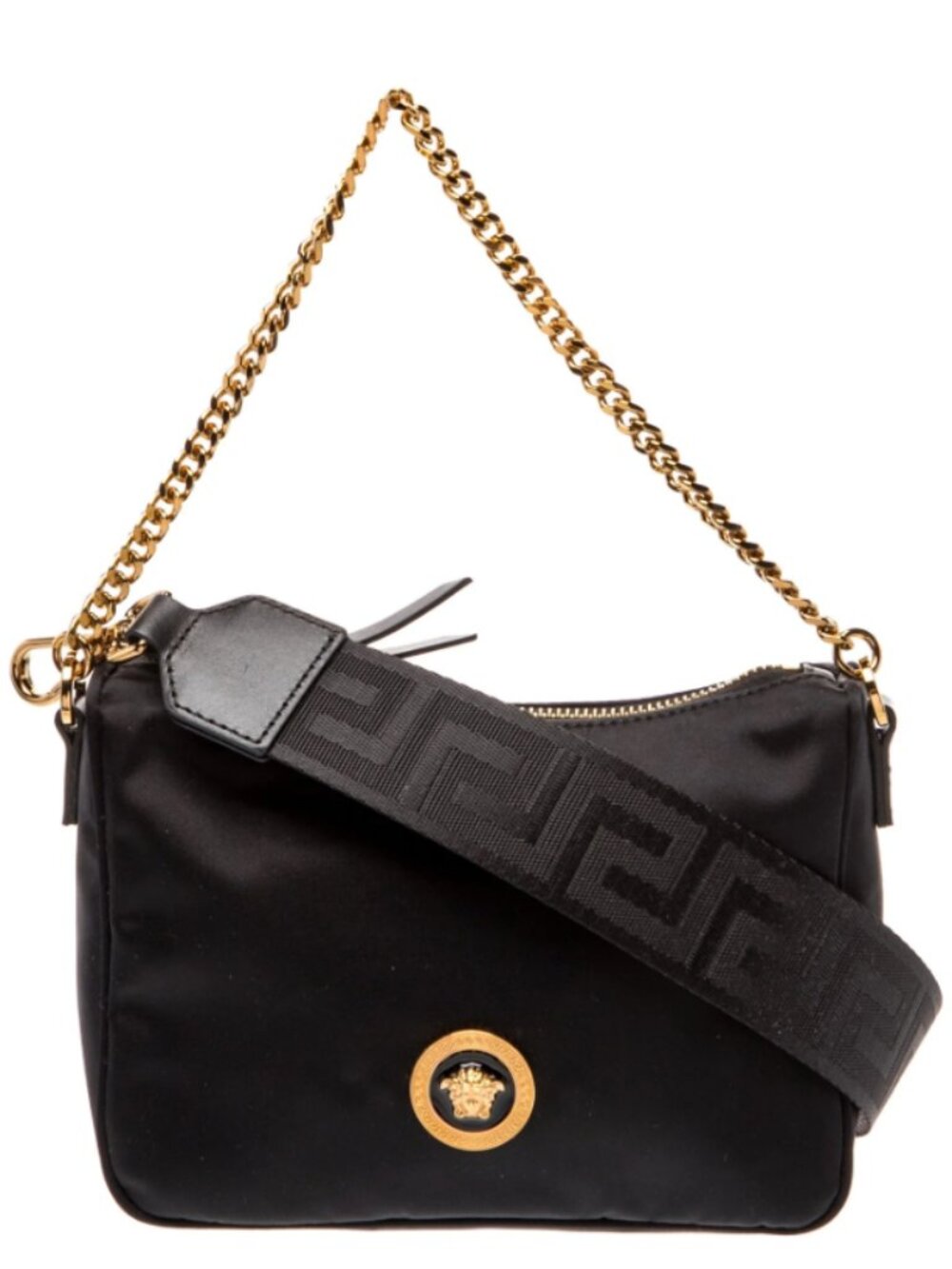 VERSACE New Satin Evening Bag in Black